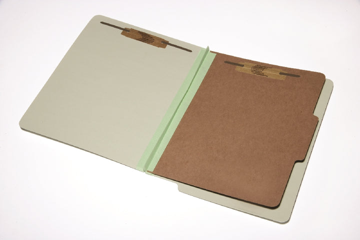 Image of SKILCRAFT® End Tab Classification Folder, 4-Part, Light Green