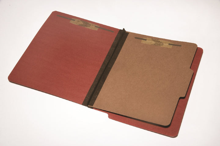 Image of SKILCRAFT® End Tab Classification Folder, 4-Part, Earth Red