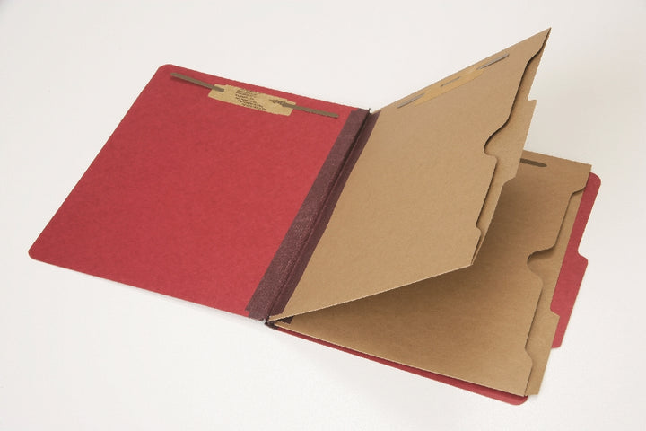 Image of SKILCRAFT® Pocket Classification File Folder, Letter, Dark Red
