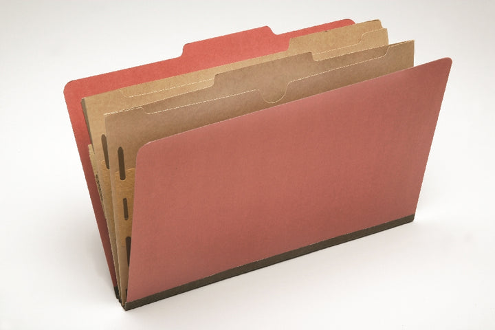 Pocket Classification File Folder, Legal, Earth Red