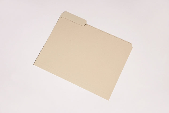 Image of SKILCRAFT® Single Position File Folders, Position 1, Letter, 100/Box, Case of 5 Boxes