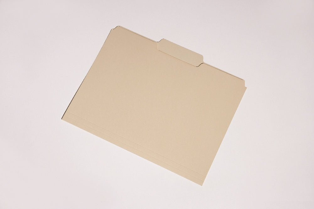 Image of SKILCRAFT® Single Position File Folders, Position 2, Letter, 100/Box, Case of 5 Boxes