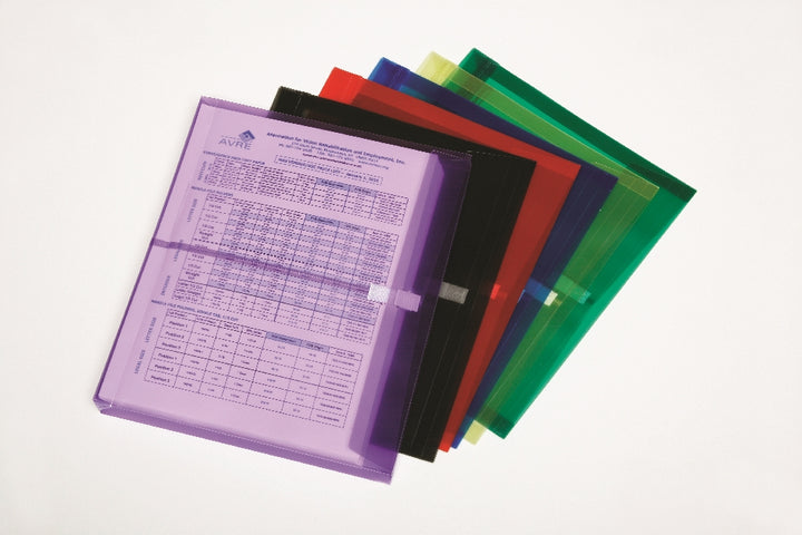 Image of SKILCRAFT® Hook-and-Loop-Side Loading Expansion Envelope, 6 Color Pack