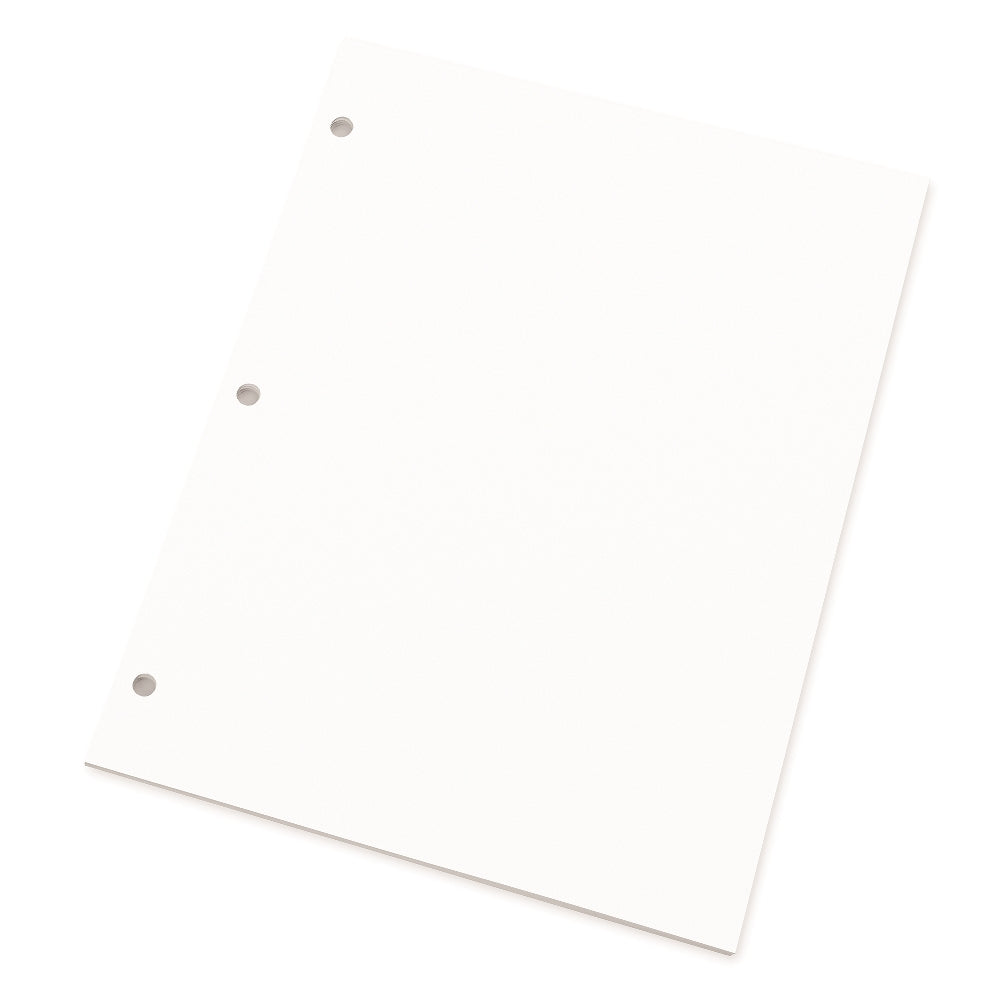 Image of SKILCRAFT® Synthetic Paper, Tear Proof, Premium, White, 8-1/2" x 11", 8mil - 3-Hole Punched