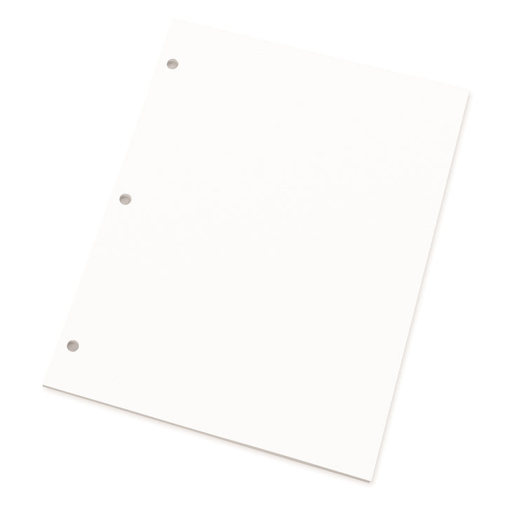 Image of SKILCRAFT® Synthetic Paper, Tear Proof, Economy, White, 8-1/2" x 11", 8mil - 3-Hole Punched