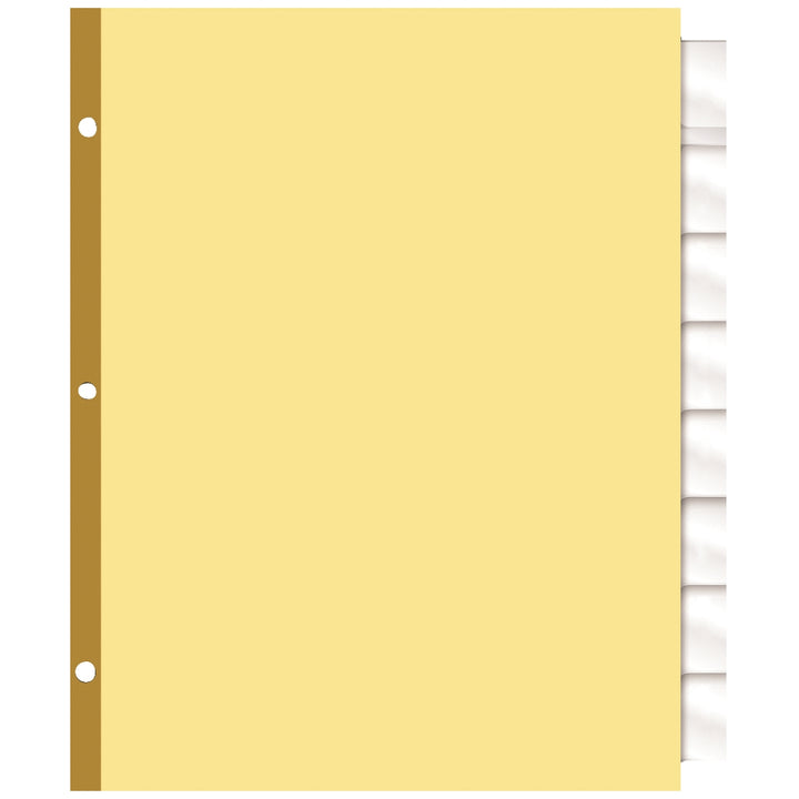 Image of Big Tab Insertable Dividers - Buff Paper - Clear Tabs - 8-tab Set
