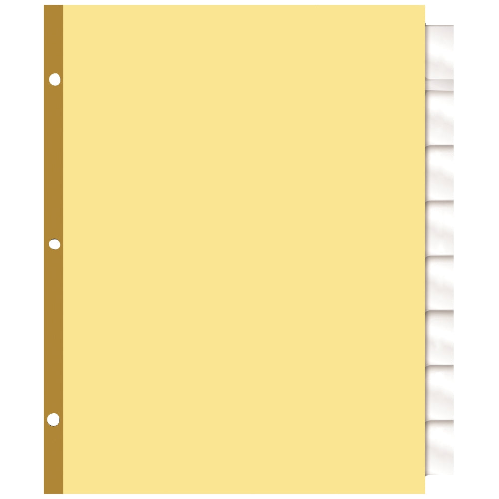Image of SKILCRAFT® Big Tab Insertable Dividers - Buff Paper - Clear Tabs - 8-tab Set
