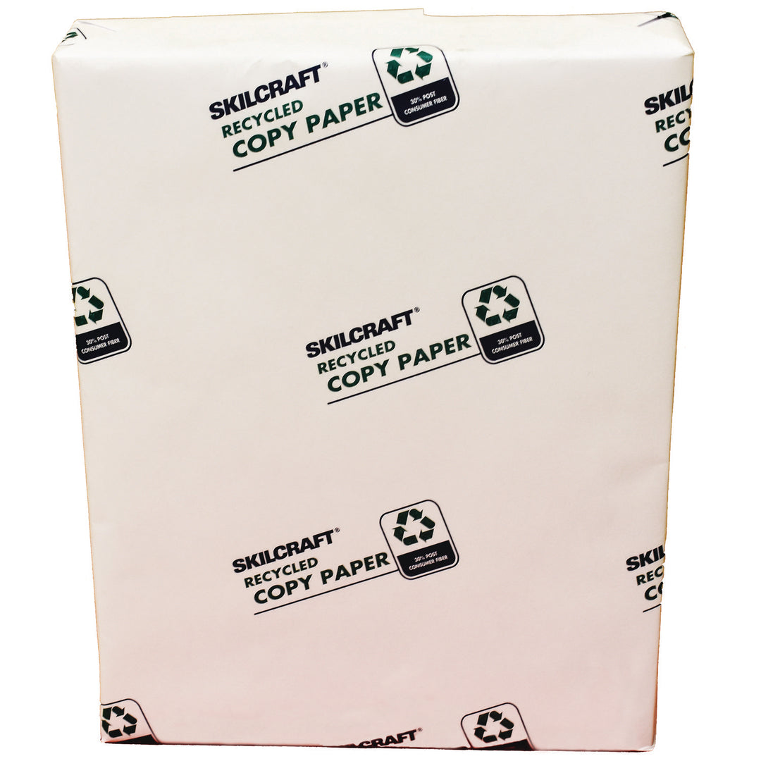 Image of SKILCRAFT® 30% Post-Consumer Recycled Convenience Copy Paper - Ream Wrapped - 3 Reams/BX