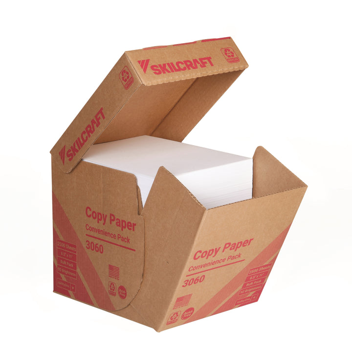 Image of SKILCRAFT® 50% Post-Consumer Recycled Convenience Copy Paper - Bulk Pack