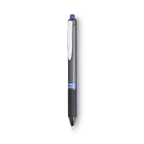 Image of Pentel® K497-C Oh! Gel Pen, Retractable, Medium 0.7 Mm, Blue Ink, Black Barrel, Dozen