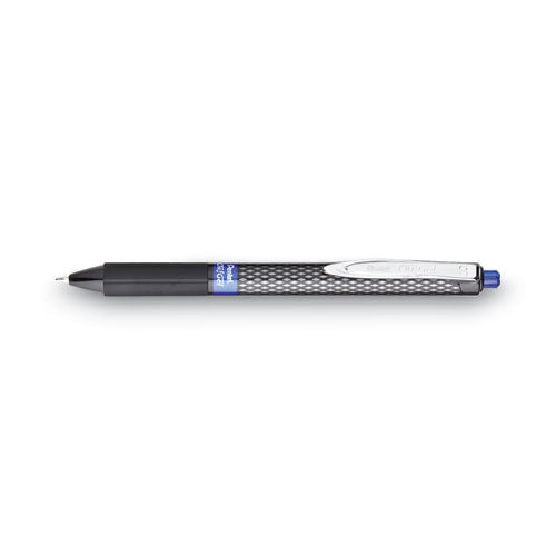 Image of Pentel® K497-C Oh! Gel Pen, Retractable, Medium 0.7 Mm, Blue Ink, Black Barrel, Dozen