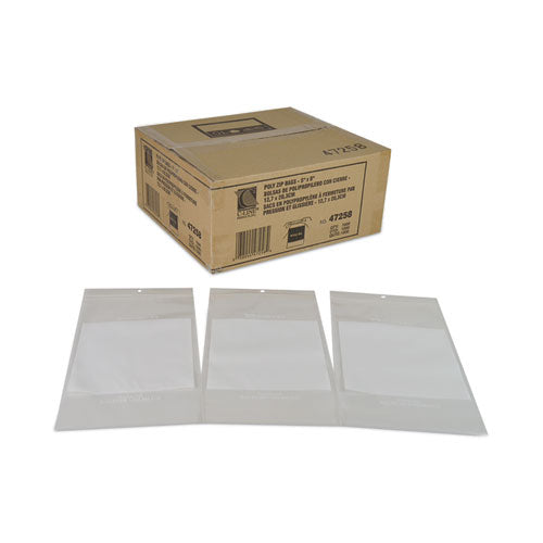 Image of C-Line® 47258 Write-On Poly Bags, 2 Mil, 5" X 8", Clear, 1,000/carton