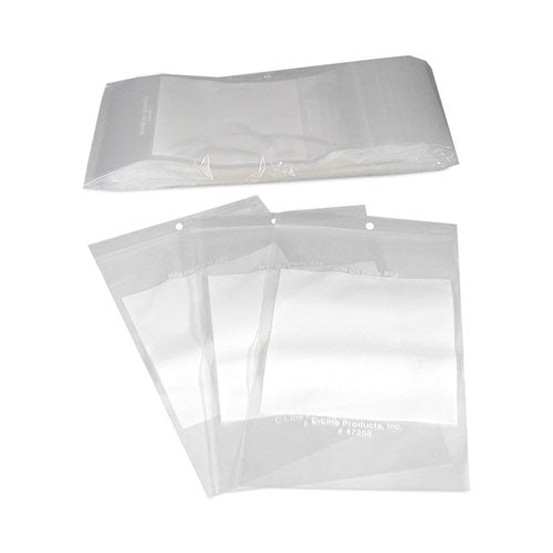 Image of C-Line® 47258 Write-On Poly Bags, 2 Mil, 5" X 8", Clear, 1,000/carton