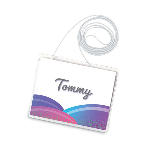 Image of C-Line® 96043 Name Badge Kits, Top Load, 4 X 3, Clear, Elastic Cord, 50/box