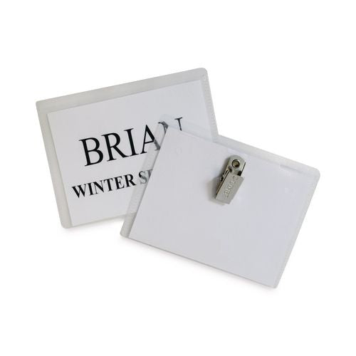 Image of C-Line® 95523 Name Badge Kits, Top Load, 3 1/2 X 2 1/4, Clear, 50/box