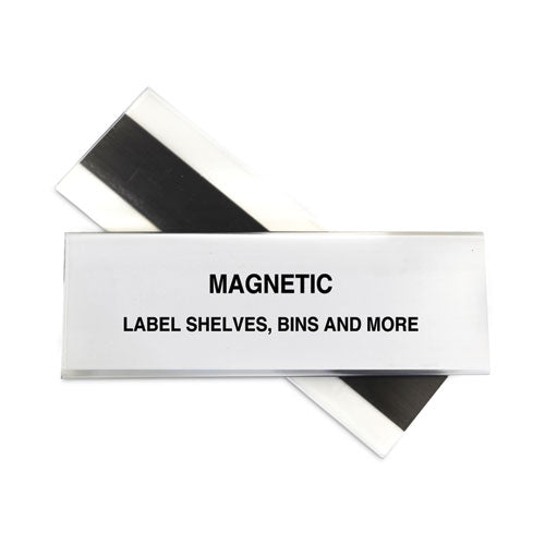 Image of C-Line® 87247 HOL-DEX Magnetic Shelf/Bin Label Holders, Side Load, 2 x 6, Clear, 10/Box