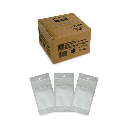 Image of C-Line® 47235 Write-On Poly Bags, 2 Mil, 3" X 5", Clear, 1,000/carton