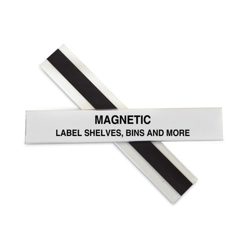 Image of C-LineÂ® HOL-DEX Magnetic Shelf/Bin Label Holders, Side Load, 1 x 6, Clear, 10/Box