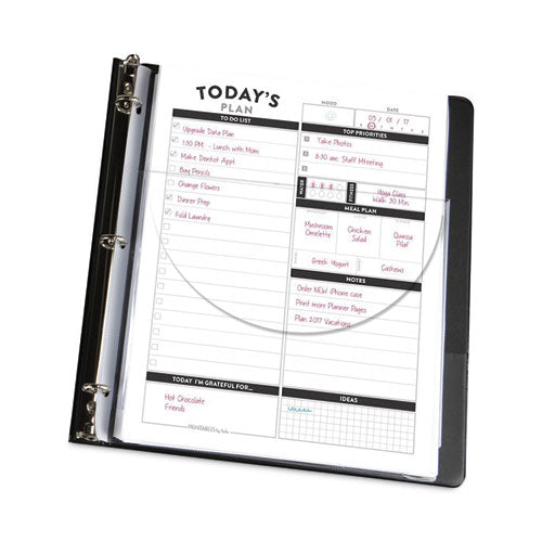 Image of C-Line® 61027 Super Capacity Sheet Protectors with Tuck-In Flap, Super Heavy-Duty, Side: 3-Hole Punched, 8.5 x 11 Insert, Clear, 10/Pack