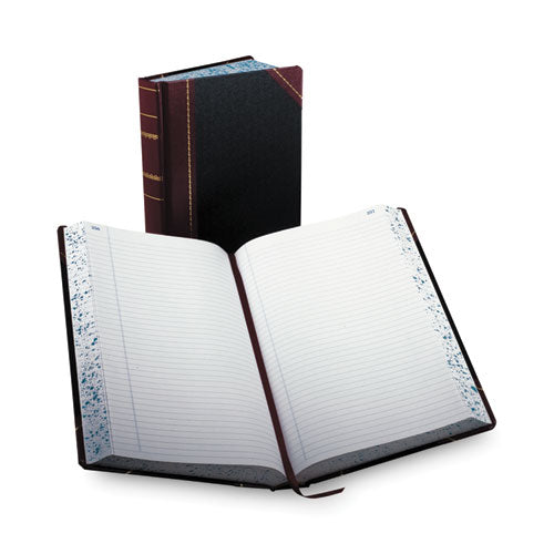 Image of Boorum & Pease® 9-500-R Account Record Book, Record-Style Rule, Black/red/gold Cover, 13.75 X 8.38 Sheets, 500 Sheets/book