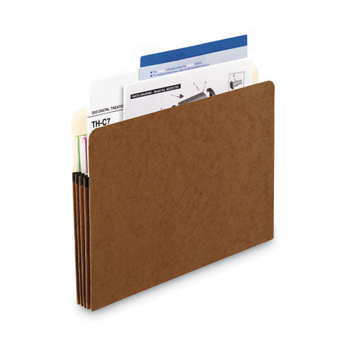 Image of Pendaflex® 1524E-OX Standard Expanding File Pockets, 3.5" Expansion, Letter Size, Redrope, 25/Box