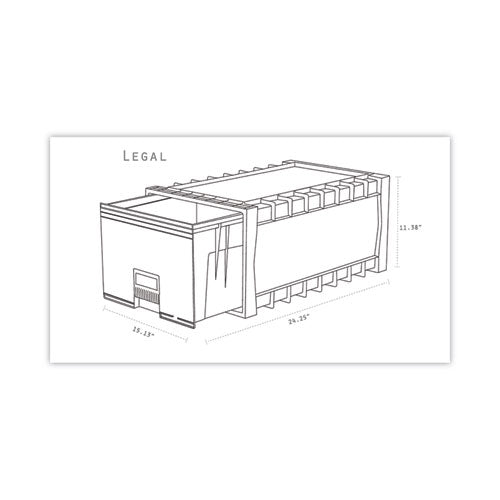 Image of Storex 61155U01C Archive Storage Drawers With Key Lock, Legal Files, 18.25" X 24" X 11.5", Black/gray