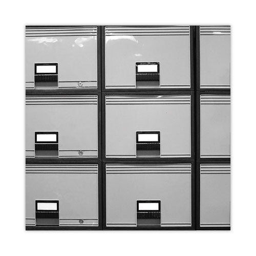 Image of Storex 61155U01C Archive Storage Drawers With Key Lock, Legal Files, 18.25" X 24" X 11.5", Black/gray
