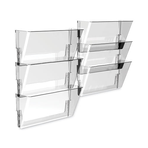 Image of Storex Wall File, Letter Size, 13" x 4" x 7", Clear