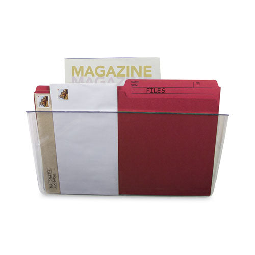 Image of Storex Wall File, Letter Size, 13" x 4" x 7", Clear