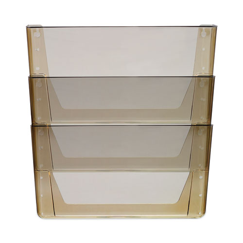 Image of Storex Wall File, 3 Sections, Letter Size, 13" x 4" x 14", Smoke, 3/Set