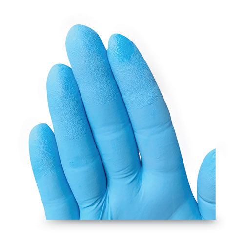 Image of KleenGuard 54188 G10 Comfort Plus Blue Nitrile Gloves, Powder-Free, Large, 4 mil Thick, 9.5" Long, Light Blue, 100/Box