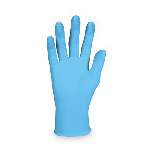 Image of KleenGuard 54189 G10 Comfort Plus Blue Nitrile Gloves, Powder-Free, X-Large, 4 mil Thick, 9.5" Long, Light Blue, 100/Box