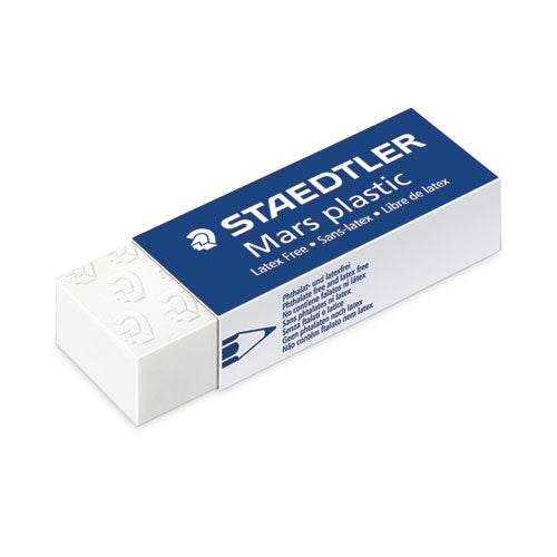 Image of Staedtler® 526 50 Mars Eraser, For Pencil/ink Marks, Rectangular Block, Large, White, 20/box