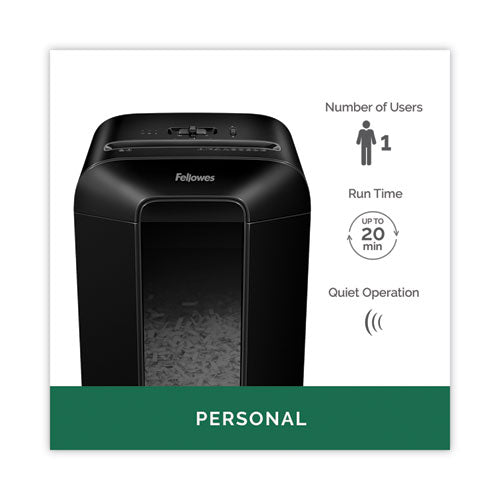 Image of Fellowes® 4400401 Powershred Lx85 Cross-Cut Shredder, 12 Manual Sheet Capacity