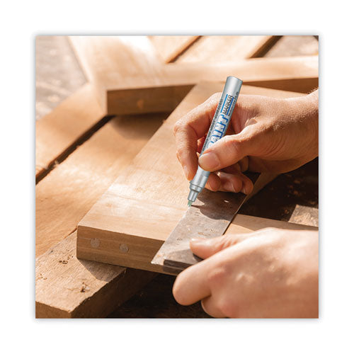 Image of uni®-Paint 63614 Permanent Marker, Medium Bullet Tip, Metallic Silver