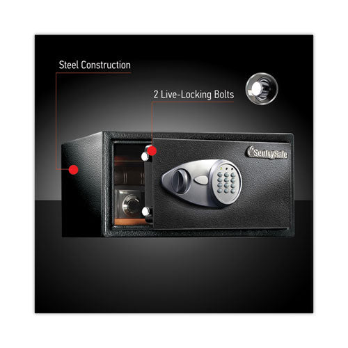 Image of Sentry® Safe X105 Electronic Lock Security Safe, 1 Cu Ft, 16.94w X 14.56d X 8.88h, Black