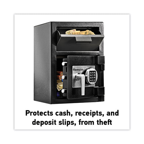 Image of Sentry® Safe DH-074E Digital Depository Safe, Large, 0.94 Cu Ft, 14w X 15.6d X 20h, Black