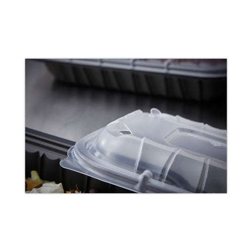 Image of Pactiv Evergreen YCNV12X9PPDL EarthChoice Entree2Go Takeout Container Vented Lid, 11.8 x 8.8 x 1, Clear, Plastic, 200/Carton