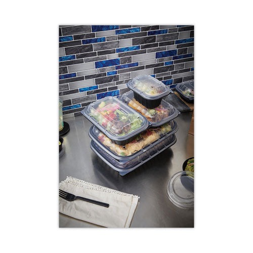 Image of Pactiv Evergreen YCNB6X412000 EarthChoice Entree2Go Takeout Container, 12 oz, 5.7 x 4.3 x 2.6, Black, Plastic, 600/Carton