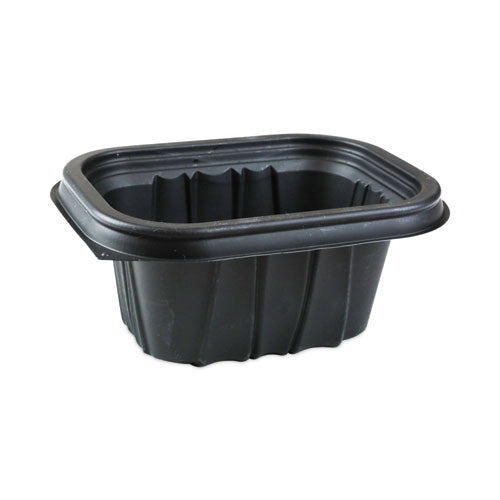 Image of Pactiv Evergreen YCNB6X412000 EarthChoice Entree2Go Takeout Container, 12 oz, 5.7 x 4.3 x 2.6, Black, Plastic, 600/Carton