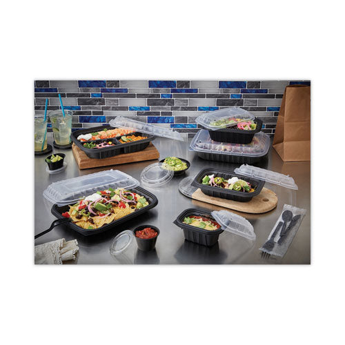 Image of Pactiv Evergreen YCNV12X9PPDL EarthChoice Entree2Go Takeout Container Vented Lid, 11.8 x 8.8 x 1, Clear, Plastic, 200/Carton