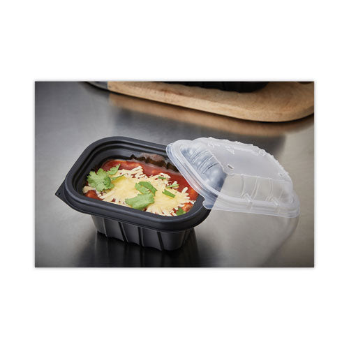 Image of Pactiv Evergreen YCNB6X412000 EarthChoice Entree2Go Takeout Container, 12 oz, 5.7 x 4.3 x 2.6, Black, Plastic, 600/Carton