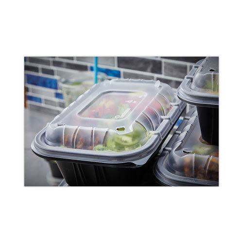 Image of Pactiv Evergreen YCNB12X96400 EarthChoice Entree2Go Takeout Container, 64 oz, 11.8 x 8.8 x 2.1, Black, Plastic, 200/Carton