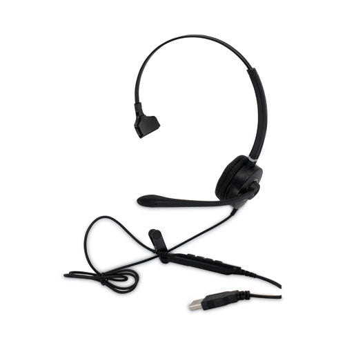Image of Spracht HSWDUSB1 HS-WD-USB-1 Monaural Over The Head Headset, Black