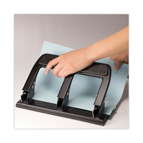 Image of Officemate 90089 40-Sheet Three-Hole Punch With Padded Handle, 9/32" Holes, Black