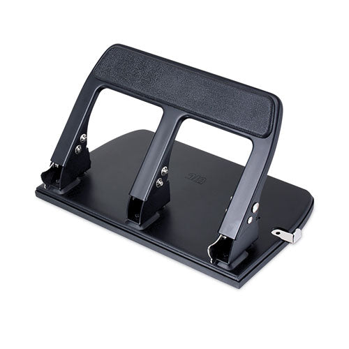 Image of Officemate 90089 40-Sheet Three-Hole Punch With Padded Handle, 9/32" Holes, Black