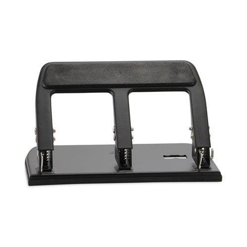 Image of Officemate 90089 40-Sheet Three-Hole Punch With Padded Handle, 9/32" Holes, Black