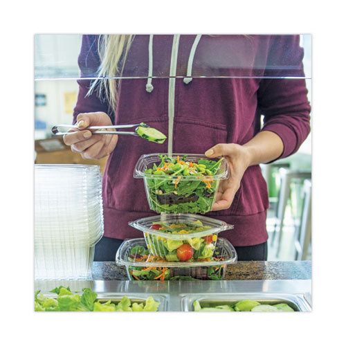 Image of World Centric® RDCS12 PLA Rectangular Deli Containers, 12 oz, 4.8 x 5.9 x 2.1, Clear, Plastic, 900/Carton