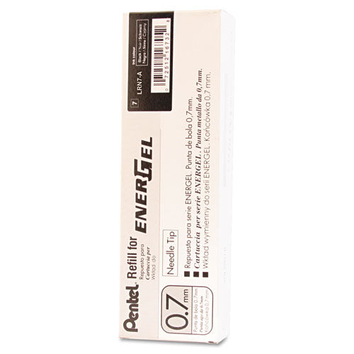 Image of Pentel® LRN7-A Refill For Pentel Energel Retractable Liquid Gel Pens, Medium Needle Tip, Black Ink