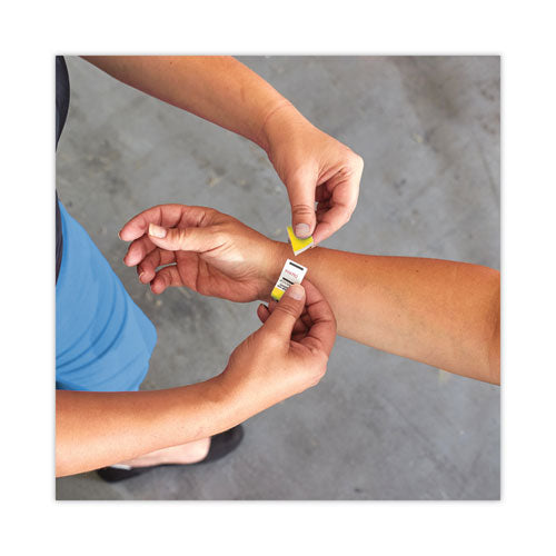 Image of Advantus 75512 Crowd Management Wristbands, Sequentially Numbered, 9.75" x 0.75", Yellow, 500/Pack